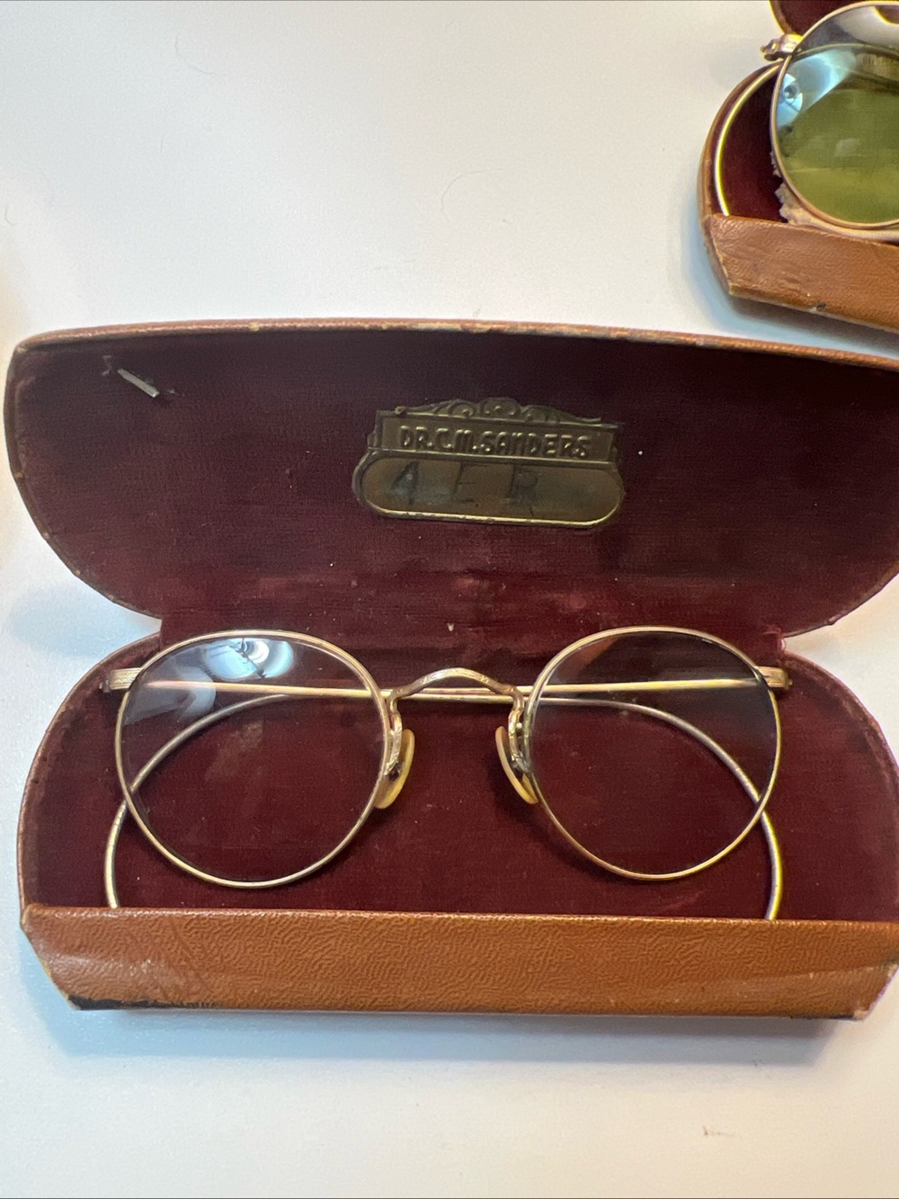 B&L Vintage Ful Vue Round Gold Frame Eyeglasses with Green & Light Tint - Picture 7 of 8